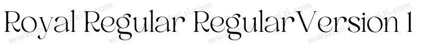 Royal Regular RegularVersion 1000字体转换